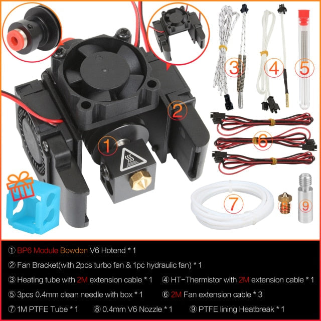 E3D V6 All Hotend Kit with fan - Lerdge Official Store