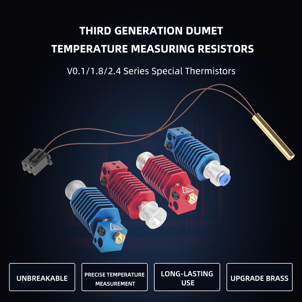 For Voron0.1/1.8/2.4 Dumet NTC100K Thermistor Temperature Sensor