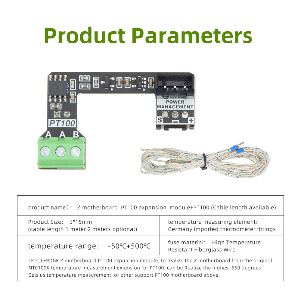Módulo de expansión Lerdge Z Board PT100 + sensor de temperatura PT100