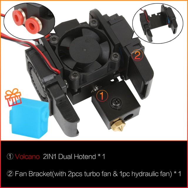 2IN1 HOTEND KIT WITH FAN (Black） - Lerdge Official Store