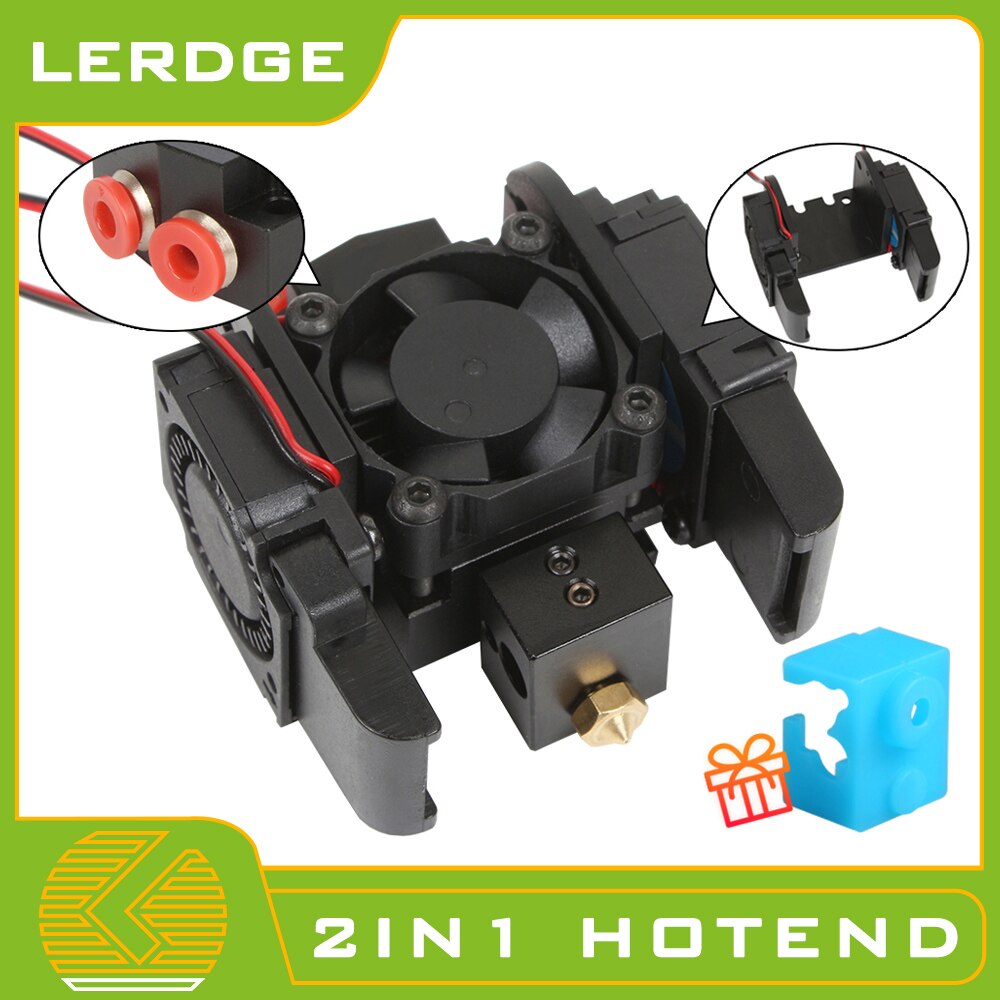 2IN1 HOTEND KIT WITH FAN (Black） - Lerdge Official Store