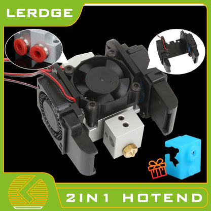 2IN1 HOTEND KIT WITH FAN (Silver） - Lerdge Official Store