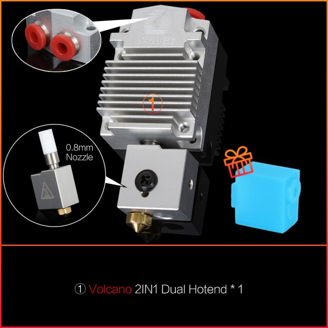 KIT HOTEND 2IN1 CON VENTOLA (Argento） - Lerdge Official Store