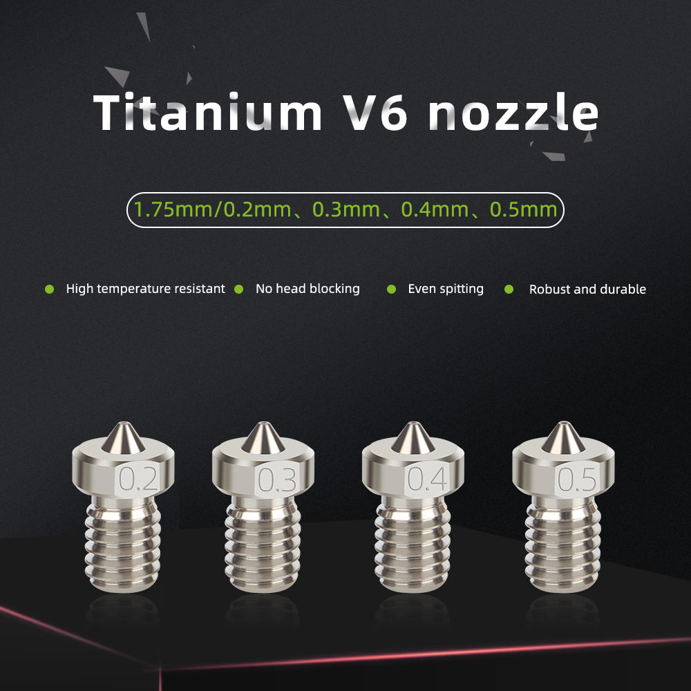 V6-mondstuk van titaniumlegering
