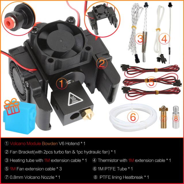 Kit E3D V6 All Hotend avec ventilateur - Lerdge Official Store