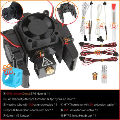 E3dv6 BP6 All Hotend Kit con ventilador - Lerdge Official Store