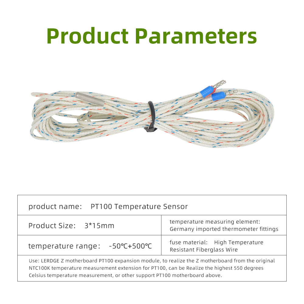 Lerdge Z Board PT100 Temperatursensor mit 1 m/2 m Kabel