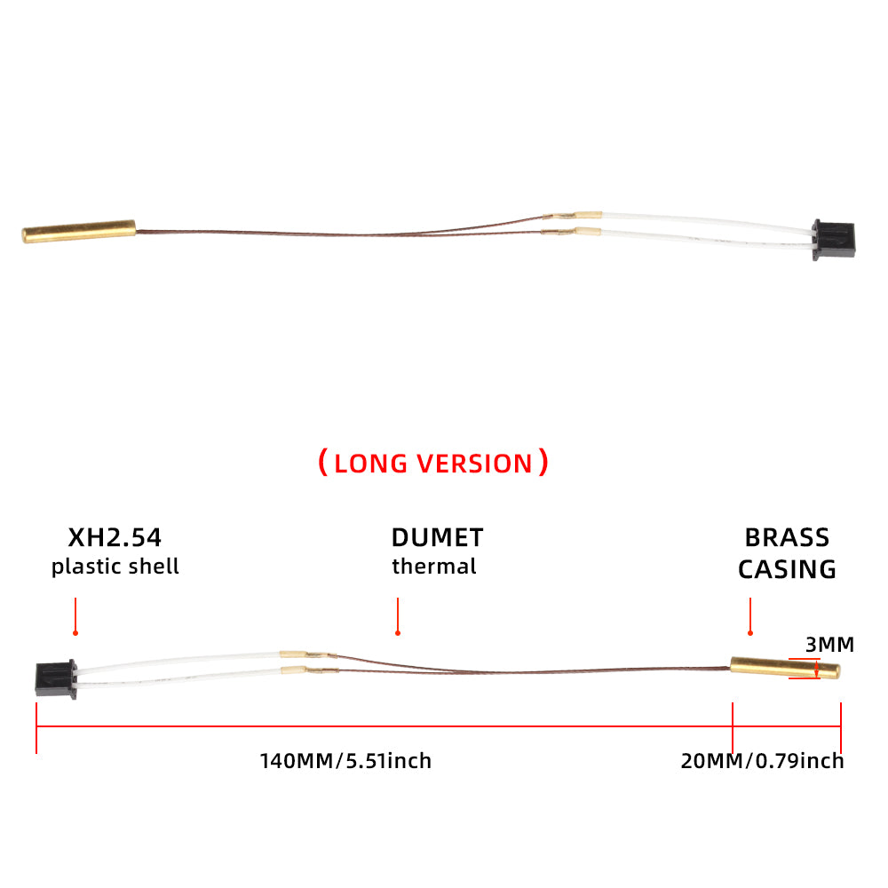 Para Sensor de temperatura termistor Voron0.1/1.8/2.4 Dumet NTC100K