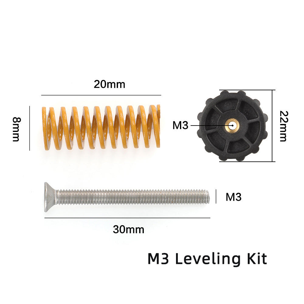 Kit de tornillos de nivelación (tornillo de resorte de tuerca M4/M3)